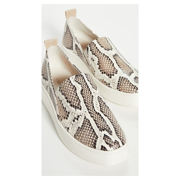Vince Saxon 2 Slip On Platform Sneakers Shoes Snakeskin Size 8 - Picture 2 of 16